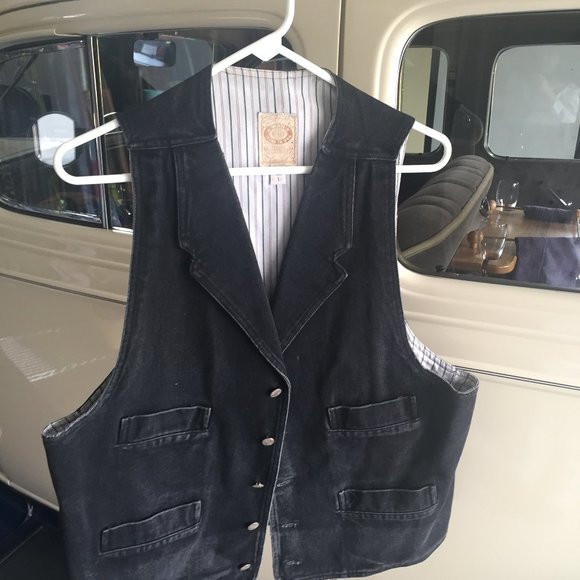 western denim vest